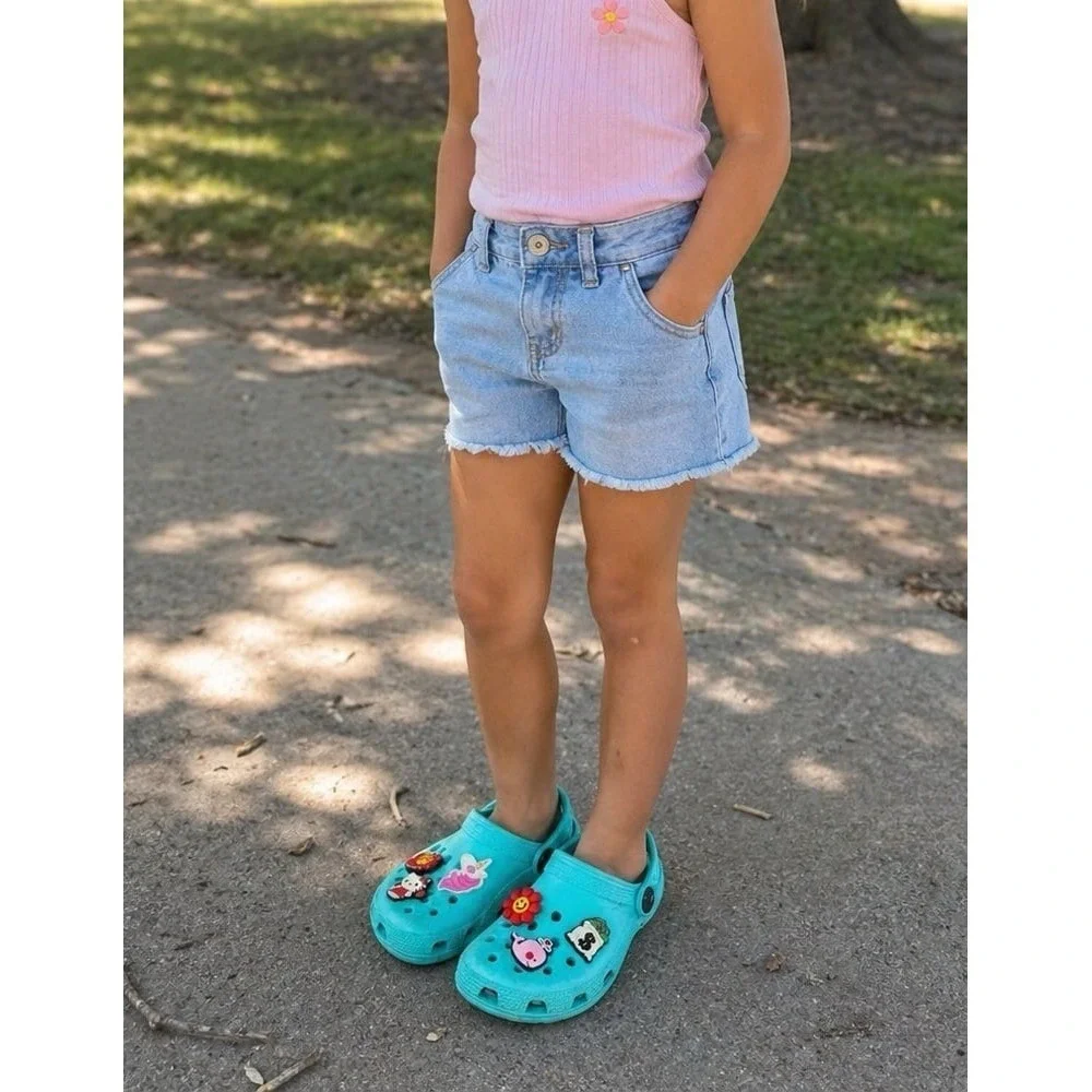 Crocs Blue with Charms (sz. 10 C)